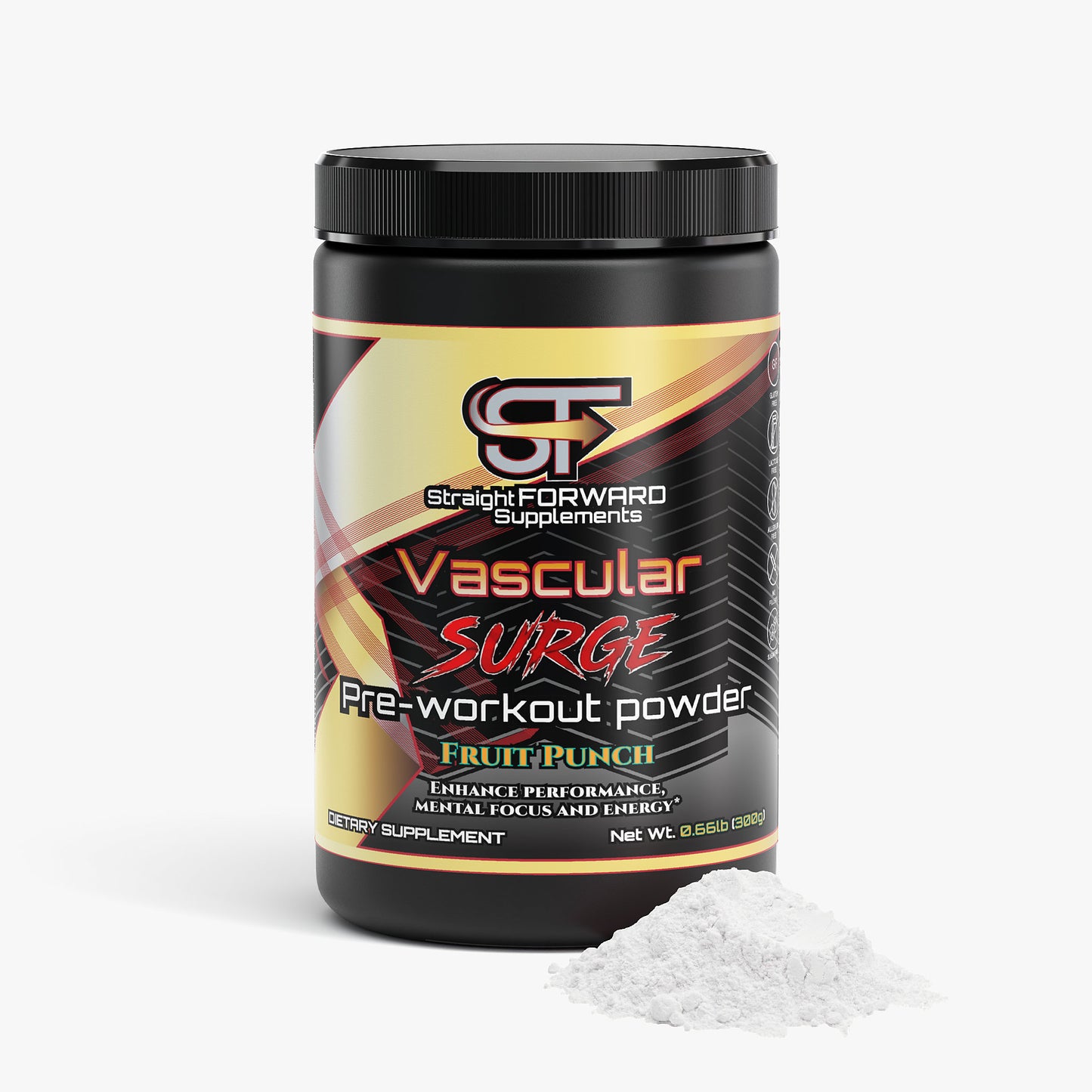 Vascular Surge Pre-Workout Powder (Fruit Punch) 300g