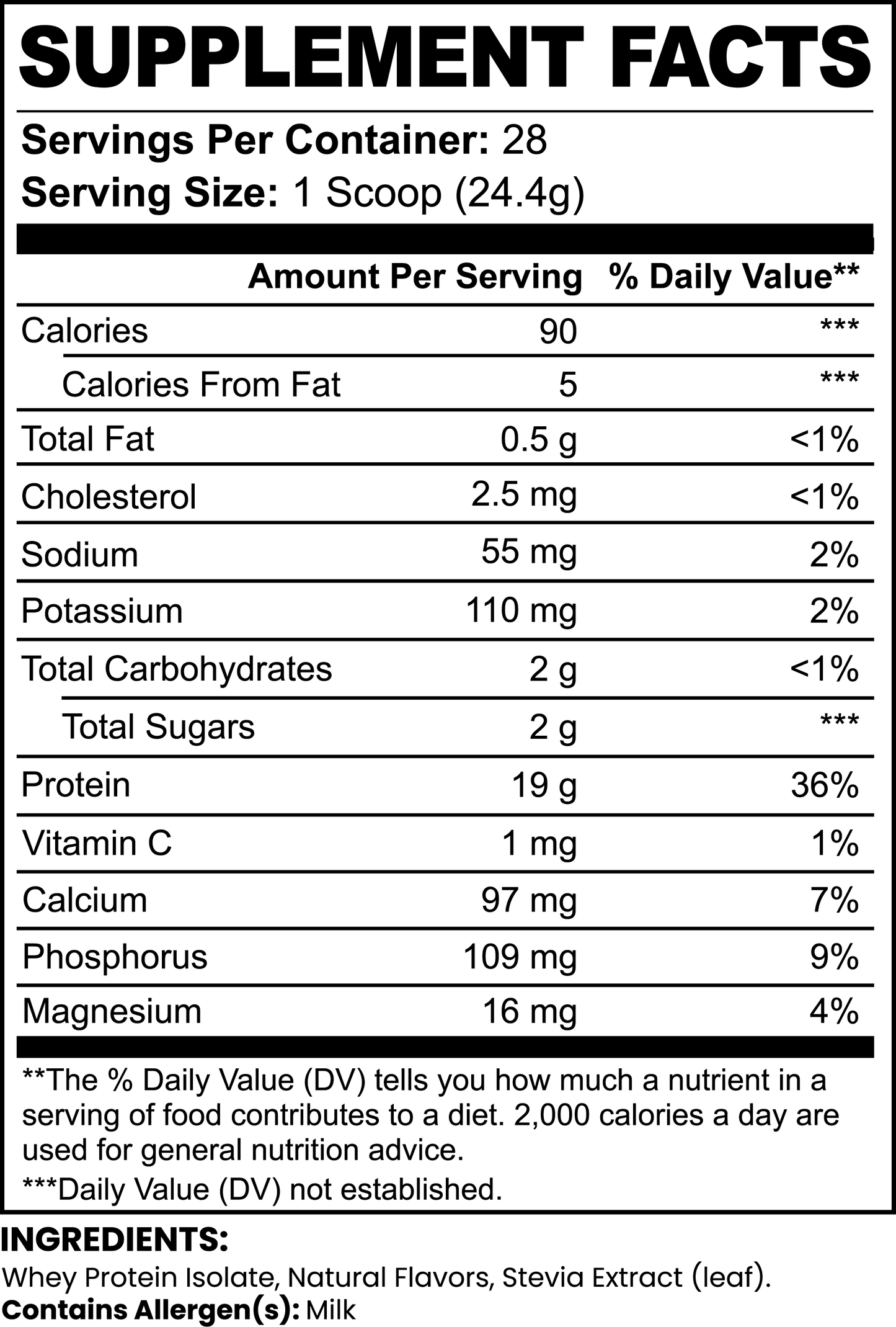 Pure 100% Whey Protein Isolate (Vanilla) 700g