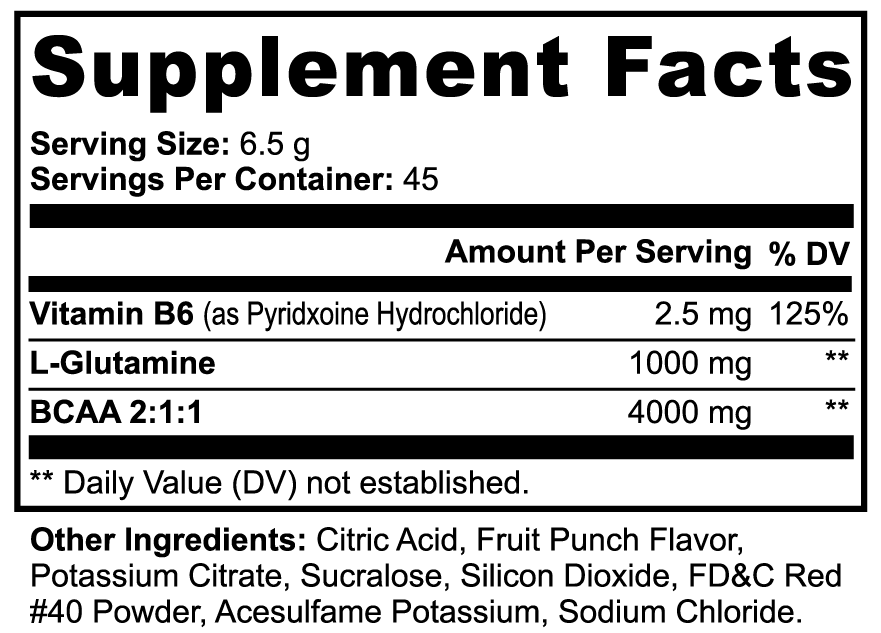 BCAA Powder (Fruit Punch) 292g